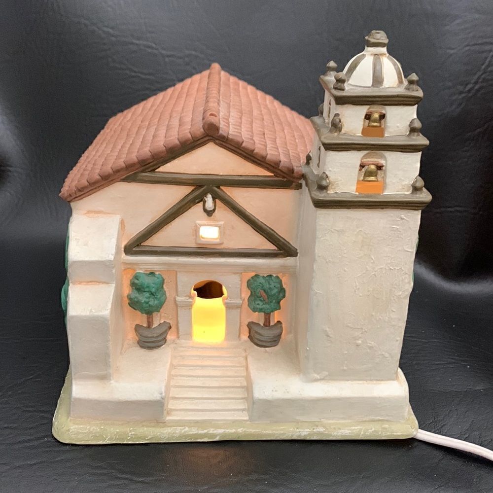 Mervyns California Mission San Buenaventura 1998 Vintage Lighted Christmas